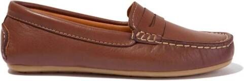ANDANINES square-toe leather loafers Brown