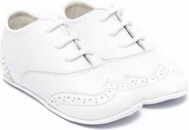 Andrea Montelpare lace-up leather shoes White