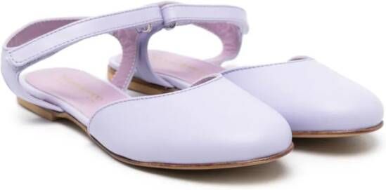 Andrea Montelpare touch-strap ballerina shoes Purple