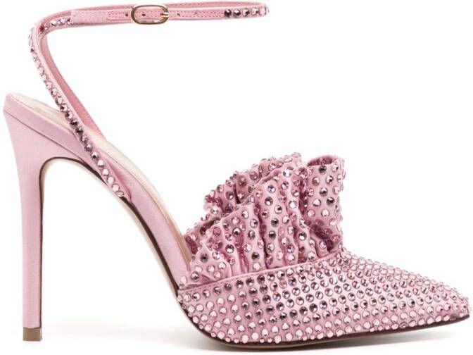 Andrea Wazen 110mm crystal-embellished pumps Pink
