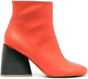 Angelo Figus Bona leather ankle boots Orange