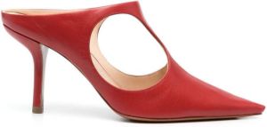 Angelo Figus Tang-O 85mm pointed-toe mules Red