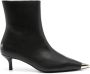 ANINE BING Gia 75mm leather boots Black - Thumbnail 1