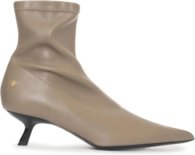 ANINE BING Hilda 50mm faux-leather boots Neutrals
