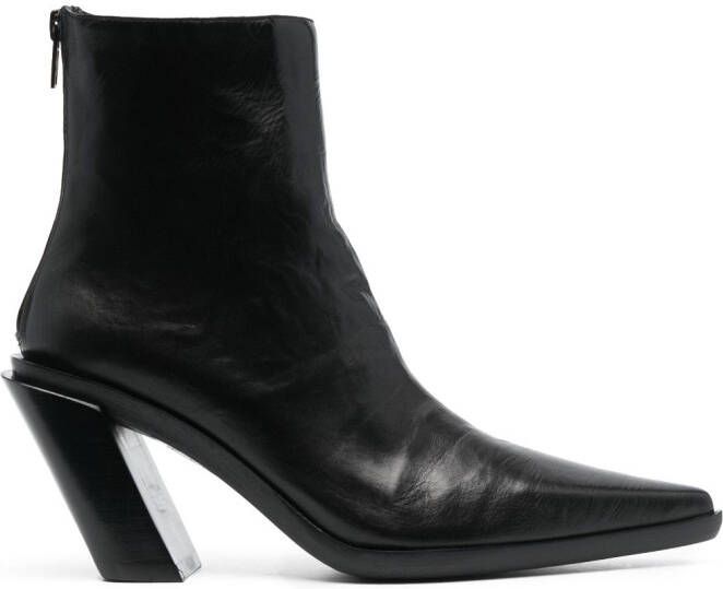 Ann Demeulemeester 35mm pointed-toe ankle boots Black