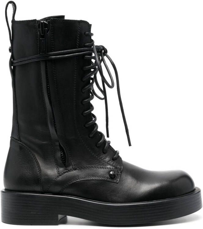 Ann Demeulemeester 40mm lace-up leather boots Black