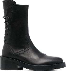 Ann Demeulemeester 50mm leather low-block boots Black