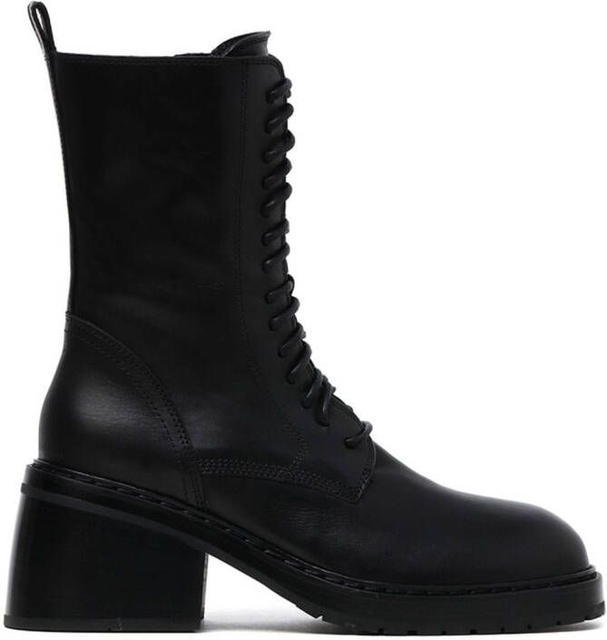 Ann Demeulemeester lace-up leather boots Black