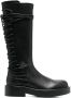 Ann Demeulemeester lace-up leather knee-high boots Black - Thumbnail 1