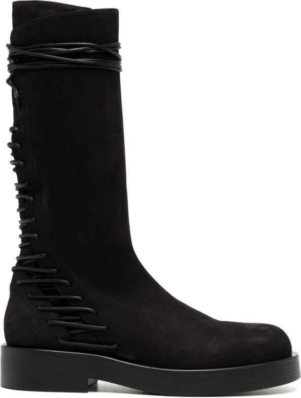 Ann Demeulemeester Mick lace-up leather boots Black