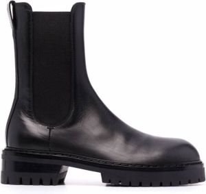 Ann Demeulemeester ridged platform boots Black