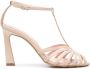 Anna F. 100mm T-bar strap sandals Neutrals - Thumbnail 1