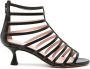 Anna F. 3745 65mm leather sandals Black - Thumbnail 1