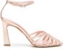 Anna F. 95mm strappy leather sandals Pink - Thumbnail 1