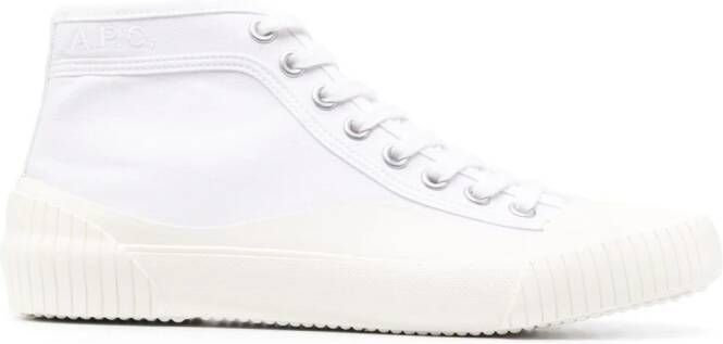 A.P.C. Iggy canvas high-top sneakers White