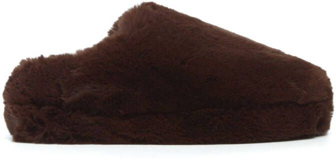 Apparis Astro faux-fur slippers Brown