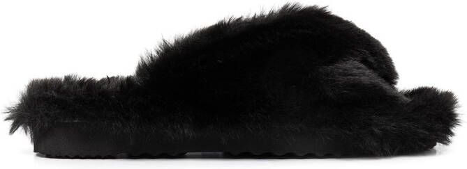 Apparis Biba faux-fur slippers Black