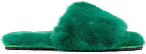 Apparis Diana faux-fur slippers Green