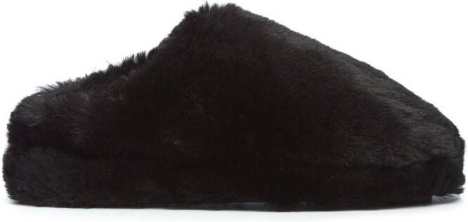 Apparis Misha faux-fur slippers Black
