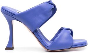 Aquazzura 110mm leather twist sandals Blue