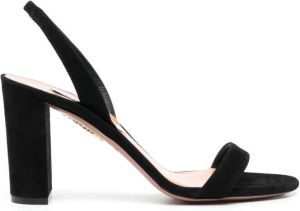Aquazzura 90mm heeled suede sandals Black