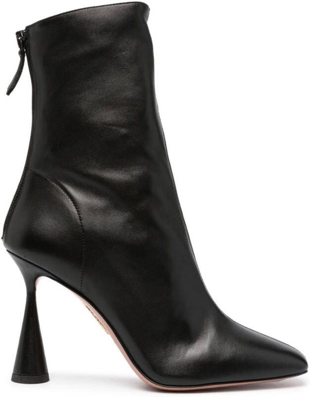 Aquazzura Amore 95mm leather boots Black