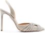 Aquazzura Aqua Gatsby 105mm leather pumps Silver - Thumbnail 1