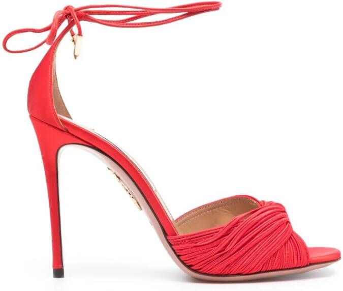 Aquazzura Bellini Beauty 105mm leather sandals Red