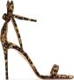 Aquazzura Bow Tie 105mm leopard sandals Brown - Thumbnail 1