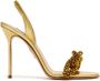 Aquazzura Chain of Love 105mm sandals Gold - Thumbnail 1