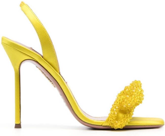 Aquazzura Chain Of Love 115mm sandals Yellow