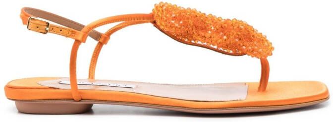 Aquazzura Chain Of Love thong sandals Orange