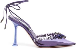 Aquazzura crystal-embellished 85mm pumps Purple