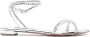 Aquazzura crystal-embellishment flat sandals Silver - Thumbnail 1