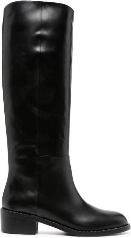 Aquazzura knee-length leather boots Black