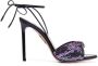 Aquazzura lace-up 110 mesh sandals Purple - Thumbnail 1