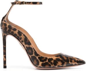 Aquazzura leopard-print 115mm heeled pumps Neutrals