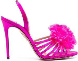 Aquazzura Love Carnation 105mm suede sandals Pink