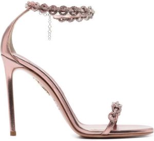 Aquazzura Love Link 115mm crystal-embellished sandals Pink