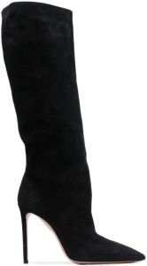 Aquazzura Matignon 105mm pointed-toe knee boots Black