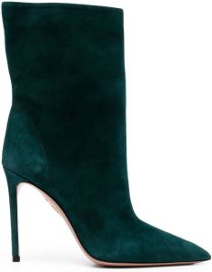 Aquazzura Matignon pointed-toe ankle boots Green