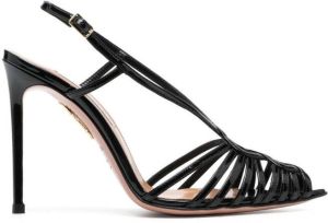 Aquazzura Mistress high-shine 105mm sandals Black
