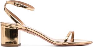 Aquazzura Olie 50mm leather sandals Gold
