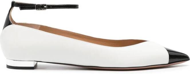 Aquazzura Pinot leather ballerina shoes White