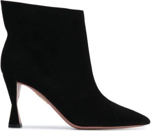 Aquazzura pointed suede ankle boots Black