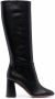 Aquazzura polished-finish round-toe boots Black - Thumbnail 1