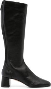 Aquazzura Saint Honore 50 leather knee-high boots Black