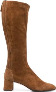Aquazzura Saint Honore' 50mm suede boots Brown