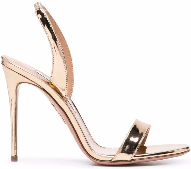 Aquazzura So Nude 105mm sandals Gold