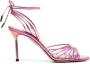 Aquazzura Straight To Heaven 90mm laminated-finish sandals Pink - Thumbnail 1